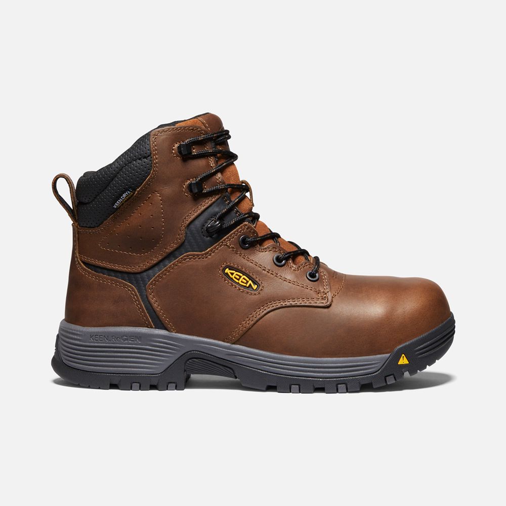 Keen Trekking Bot Erkek Kahverengi - Chicago 6" Internal Met Waterproof (Carbon-Fiber Toe) - Türkiye